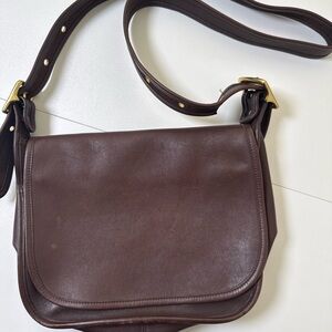 Coach Leather Shoulder Bag Purse Brown Vintage Classic